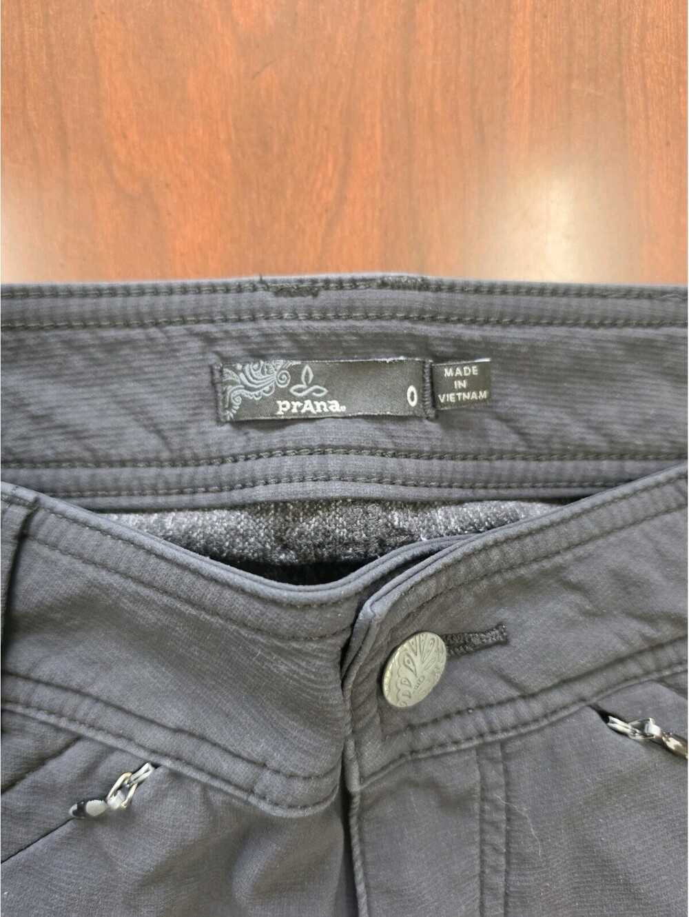 prAna Halle Pants Womens 0 Black Stretch Straight Outdoor Hiking Travel Normcore - Picture 3 of 7